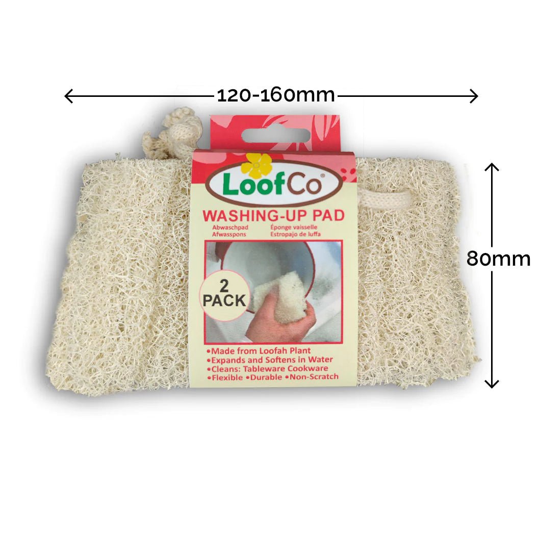 Washing - Up Pad Biodegradable and Plastic - free - 2 pack - Eco Natural Products - LoofCo - Washing - Up