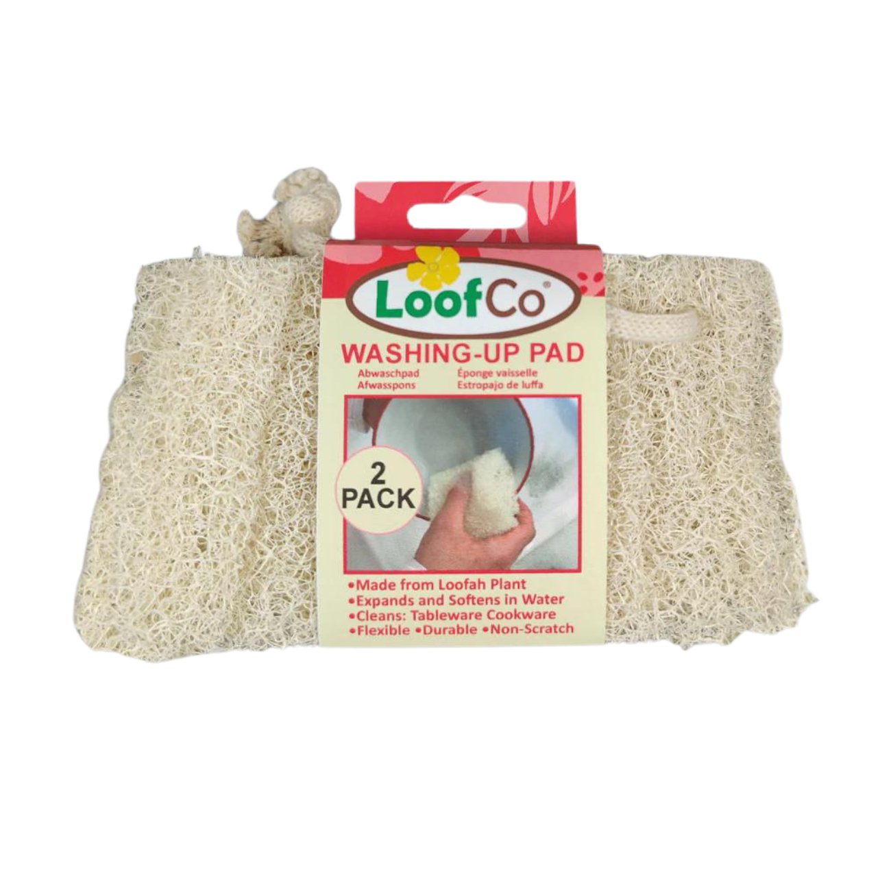 Washing - Up Pad Biodegradable and Plastic - free - 2 pack - Eco Natural Products - LoofCo - Washing - Up