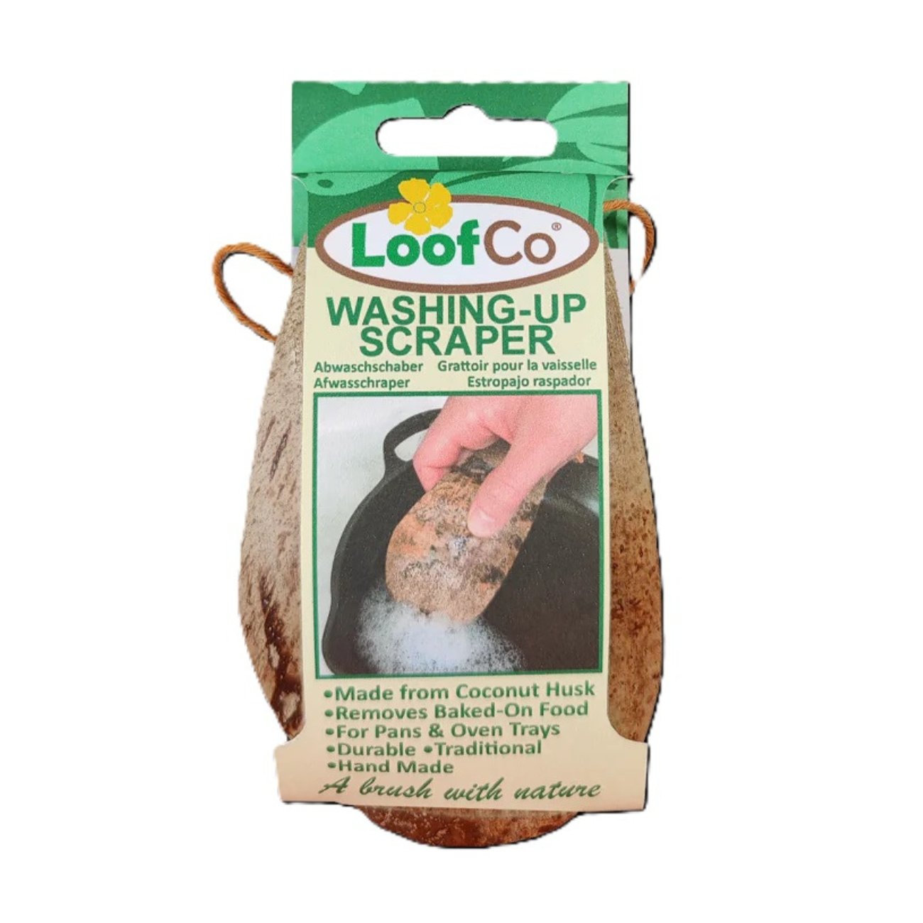 Washing - Up Scraper Coconut Husk - Eco Natural Products - LoofCo - Washing - Up Scraper