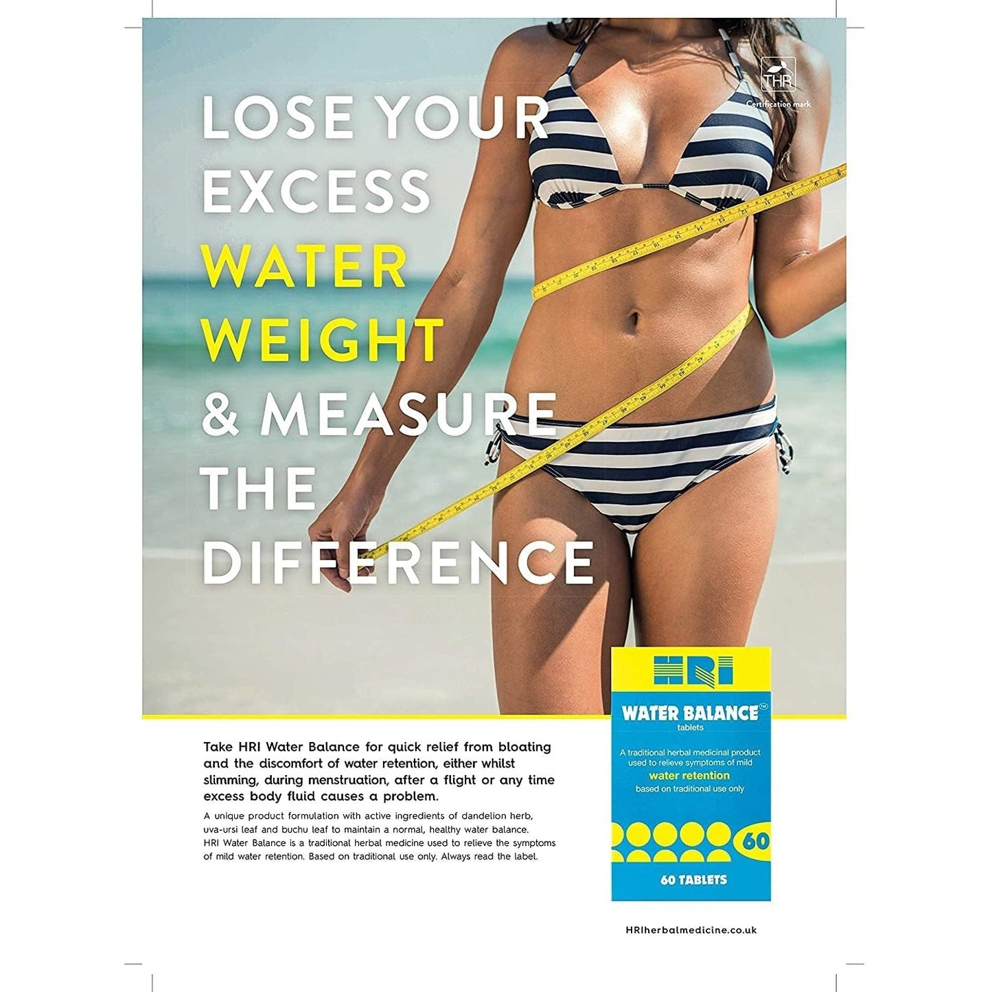 Water Balance 60 Tablets - HRI - Botanical & Food Supplements - Eco Natural Products