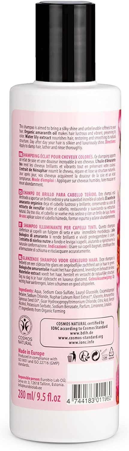 Water Lily and Amaranth Shining Shampoo for Colored Hair 280 ml - Organic Shop - Shampoo - Eco Natural Products