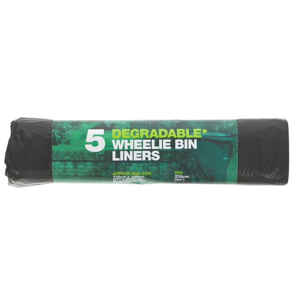 Wheelie Bin Liner 240 Ltr 5 Bags - D2w - Bag (Plastic) - Eco Natural Products