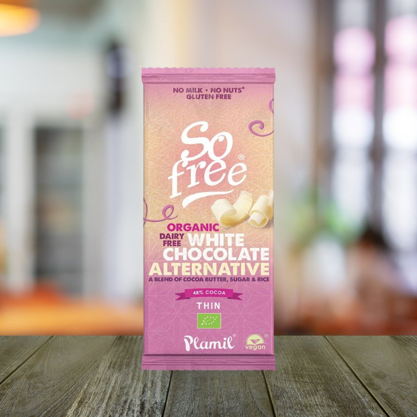 White Alternative Chocolate So Free Chocolate Bar 70g - Plamil - Chocolate Bar - Eco Natural Products