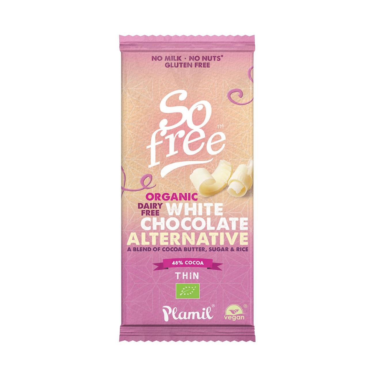 White Alternative Chocolate So Free Chocolate Bar 70g - Plamil - Chocolate Bar - Eco Natural Products