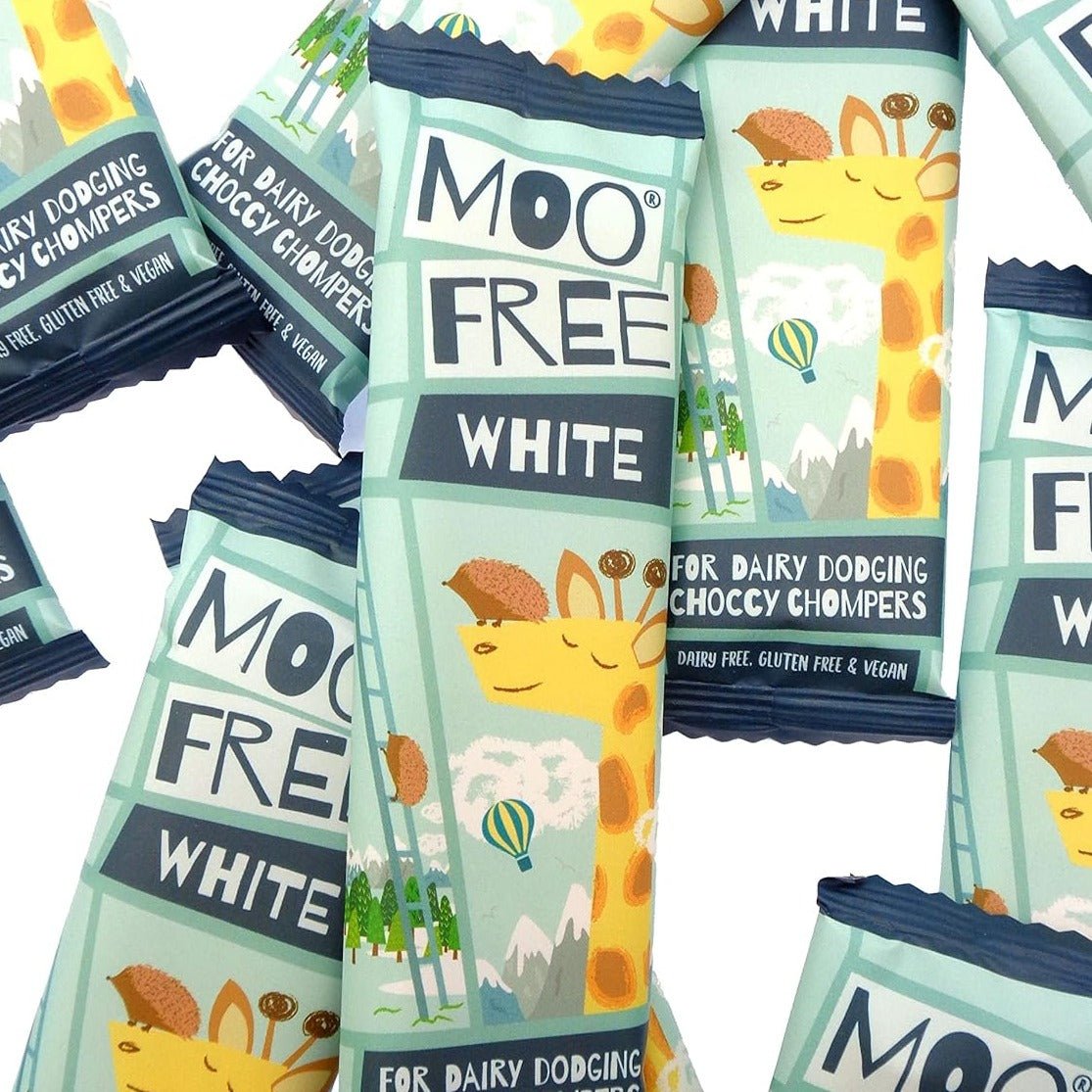 White Chocolate Dairy Free & Vegan Mini Bar 20g - Moo Free - Chocolate - Eco Natural Products