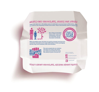 White Chocolate Raspberry Bar with Popping Candy 180g - Tony's Chocolonely - Chocolate Bar - Eco Natural Products