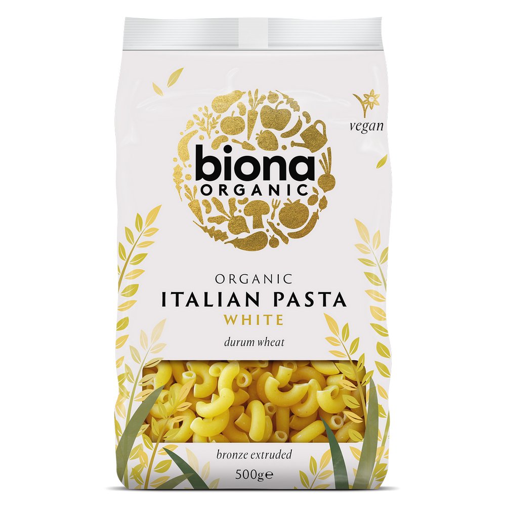 White Maccaroni Organic Bronze Extruded 500g - Biona - Pasta - Eco Natural Products