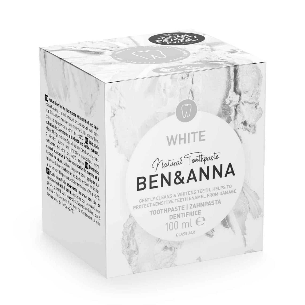 White Toothpaste 100ml [BLACK FRIDAY] - Eco Natural Products - Ben & Anna - Toothpaste