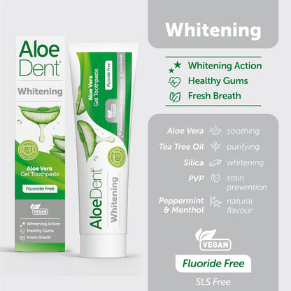 Whitening Aloe Vera Toothpaste 100ml - Aloe Dent - Toothpaste - Aloe Dent