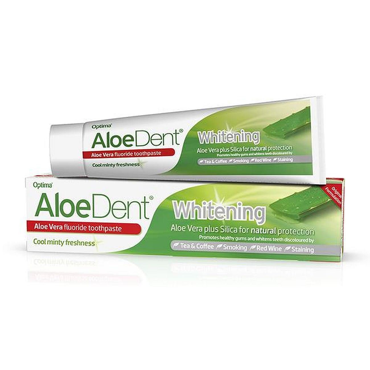 Whitening Silica Toothpaste Peppermint Fluoride 100ml [BLACK FRIDAY] - Eco Natural Products - Aloe Dent - Toothpaste