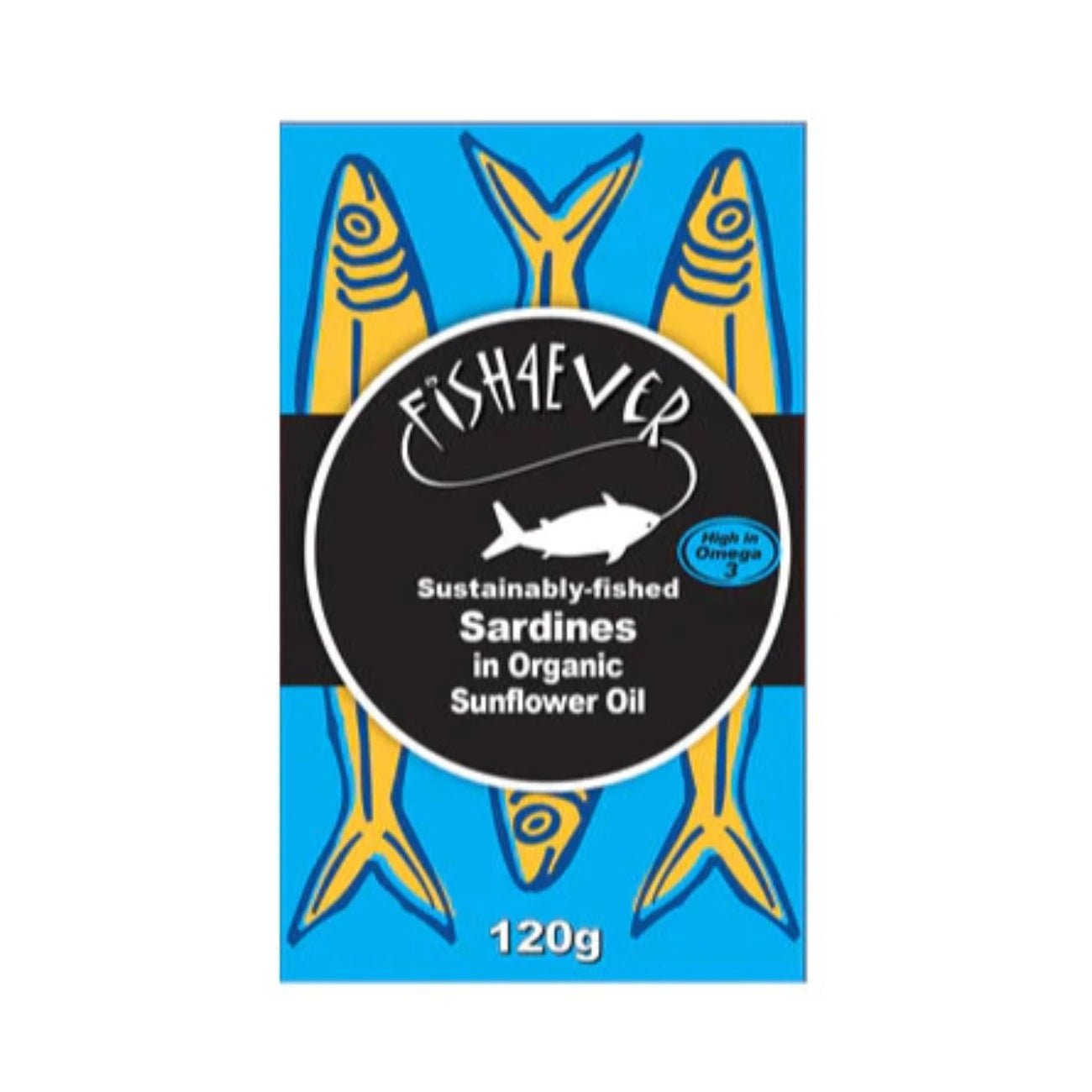 Whole Sardines in Organic Sunflower Oil 120g - Fish4Ever - Canned Food - Eco Natural Products