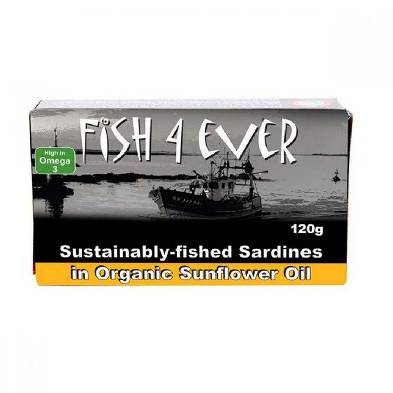 Whole Sardines in Organic Sunflower Oil 120g - Fish4Ever - Canned Food - Eco Natural Products