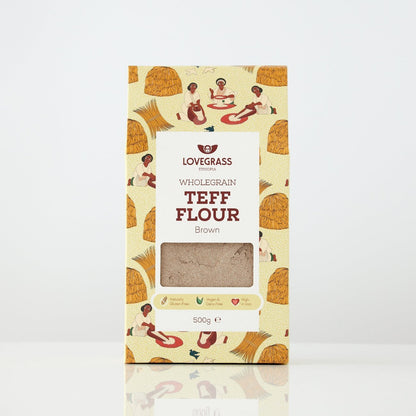 Wholegrain Brown Teff Flour 500g - Lovegrass Ethiopia - Flour - Eco Natural Products