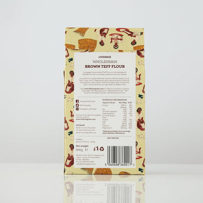 Wholegrain Brown Teff Flour 500g - Lovegrass Ethiopia - Flour - Eco Natural Products