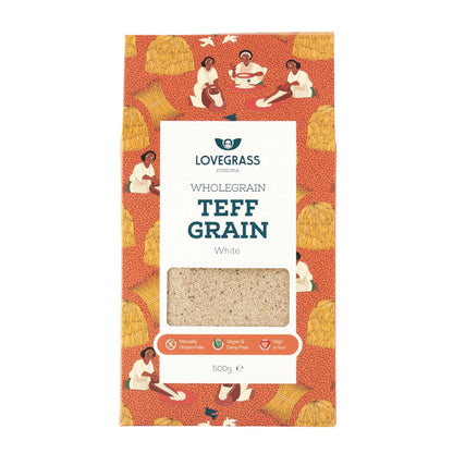 Wholegrain White Teff Grain 500g - Lovegrass Ethiopia - Grain - Eco Natural Products