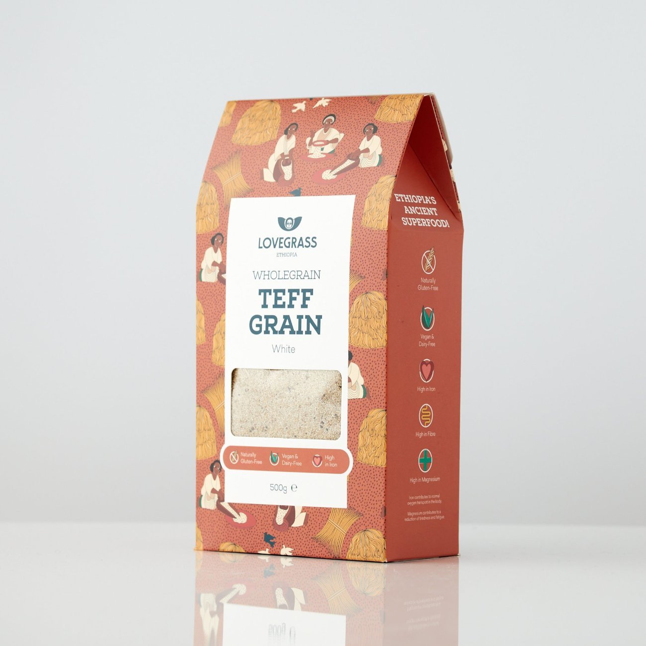 Wholegrain White Teff Grain 500g - Lovegrass Ethiopia - Grain - Eco Natural Products