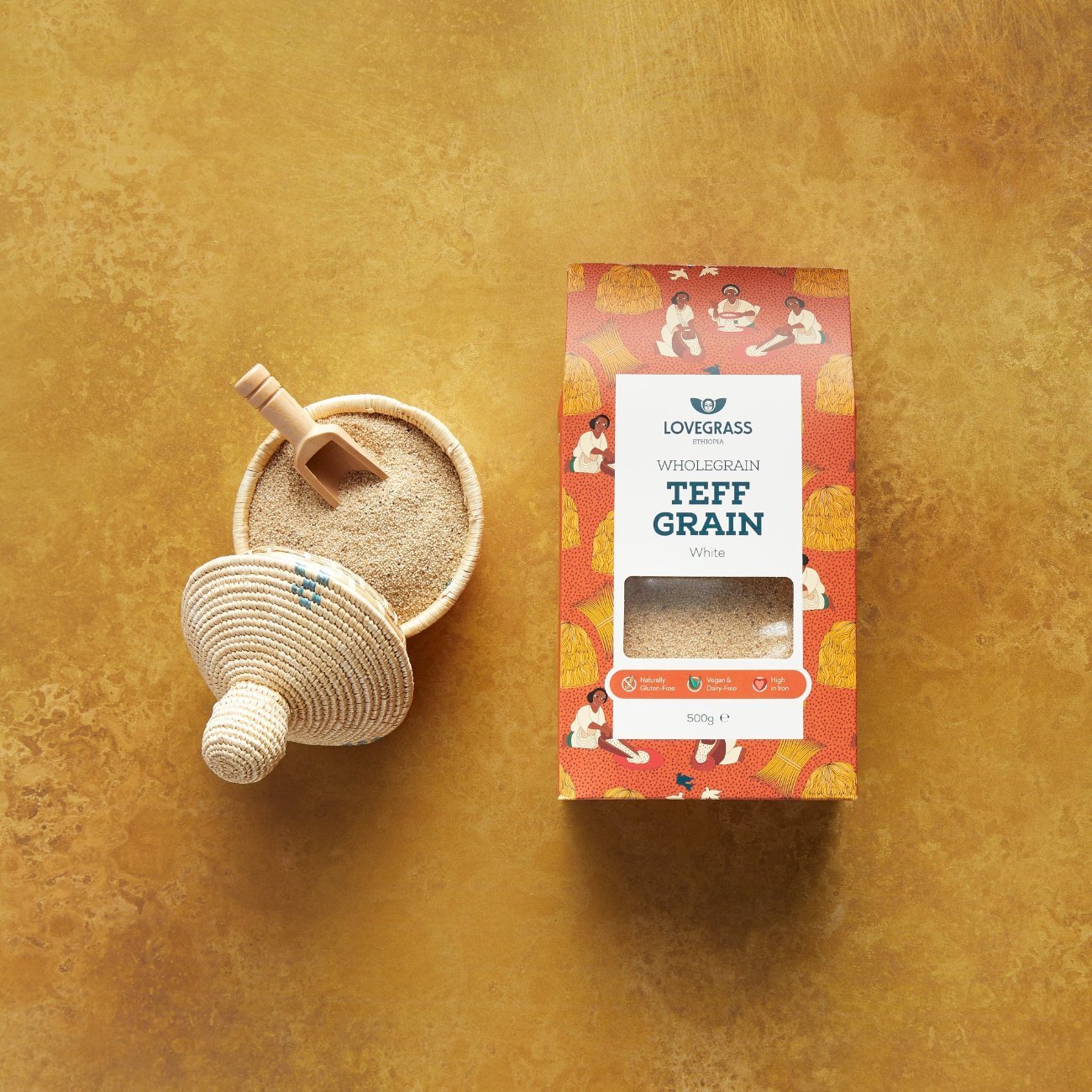 Wholegrain White Teff Grain 500g - Lovegrass Ethiopia - Grain - Eco Natural Products