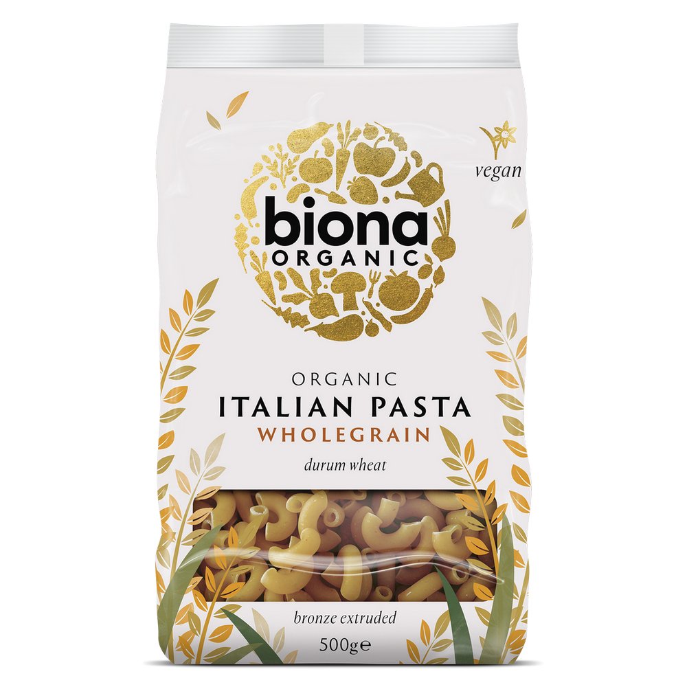 Wholewheat Maccaroni Organic Bronze Extruded 500g - Biona - Pasta - Eco Natural Products