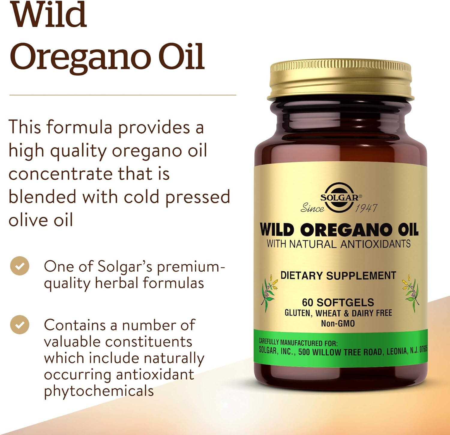 Wild Oregano Oil - 60 Softgels [BLACK FRIDAY] - Eco Natural Products - Solgar - Botanical & Food Supplements