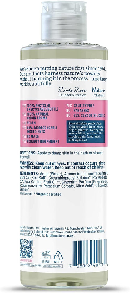 Wild Rose Body Wash 400ml - Faith in Nature - Body Wash - Eco Natural Products
