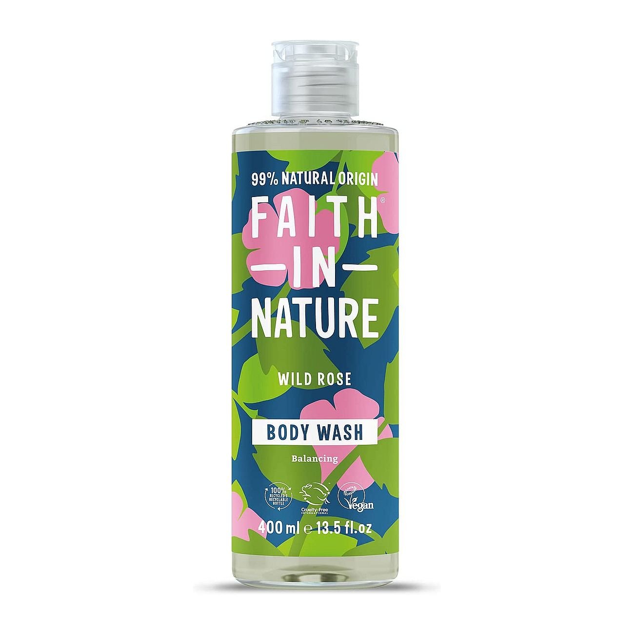 Wild Rose Body Wash 400ml - Faith in Nature - Body Wash - Eco Natural Products