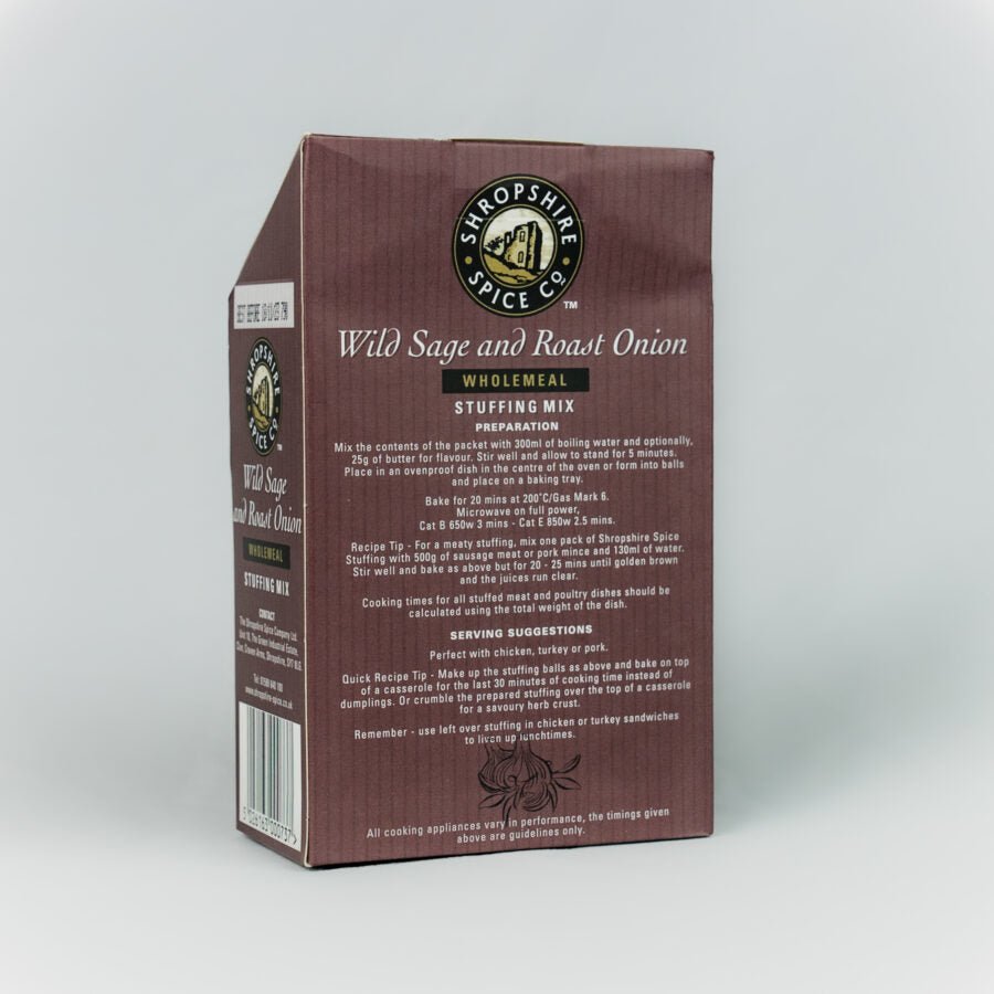 Wild Sage & Roast Onion Wholemeal Stuffing 150g - Shropshire Spice - Stuffing Mix - Shropshire Spice