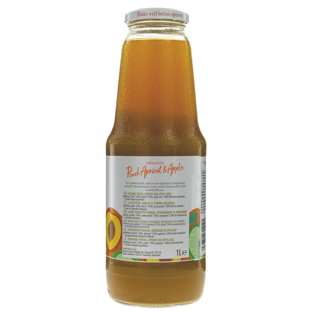 Organic Peach Apricot & Apple Juice 1L