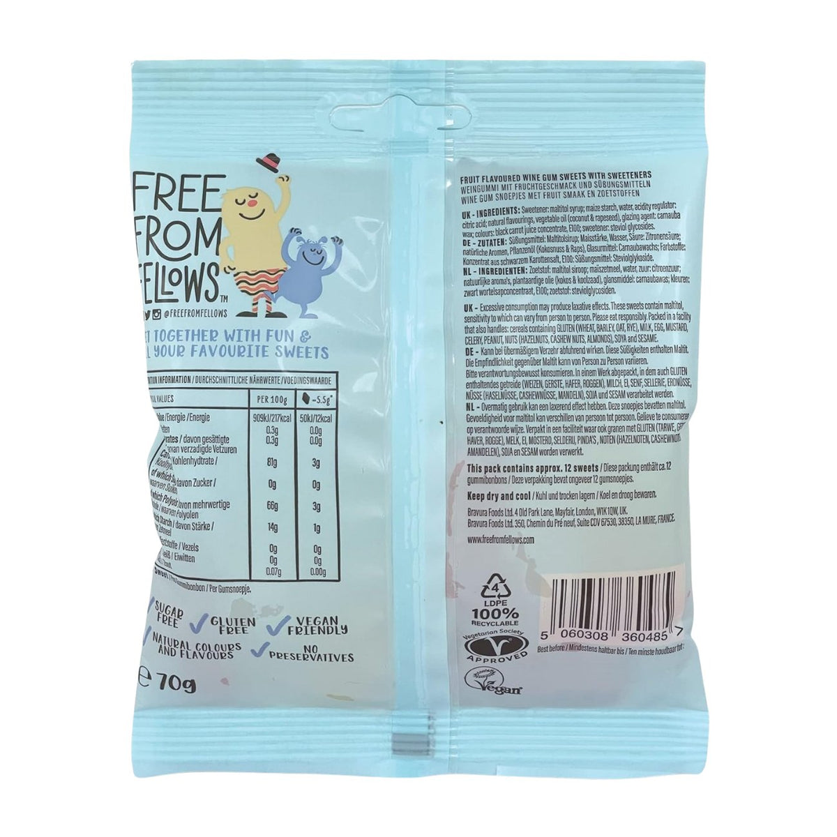 Wine Gums Sweets 100g - Free from fellows - Sweets - Eco Natural Products