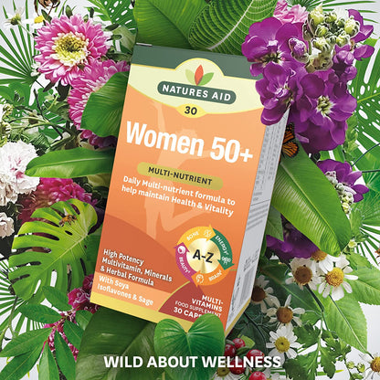 Women's 50+ Multi - Vitamins & Minerals (with Superfoods) 30 Capsules - Natures Aid - Vitamins & Supplements - Eco Natural Products