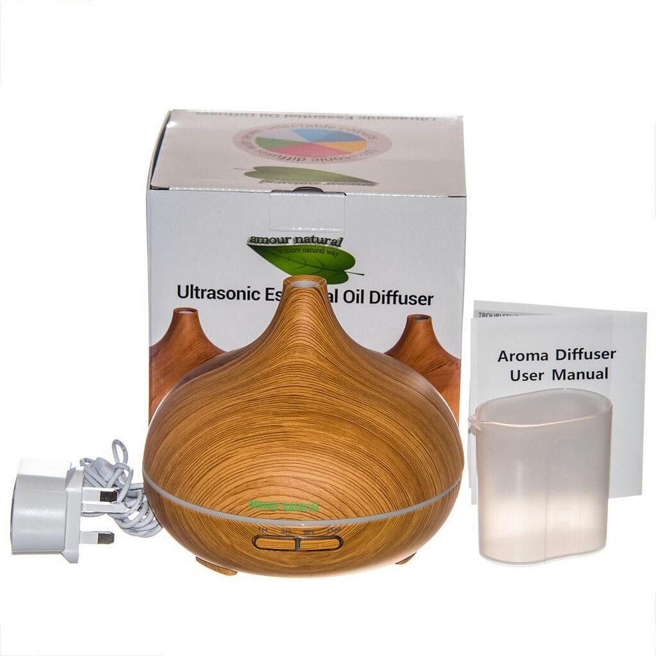 Wood - effect electric diffuser. Slightly damaged box. - Eco Natural Products - Amour Natural - 