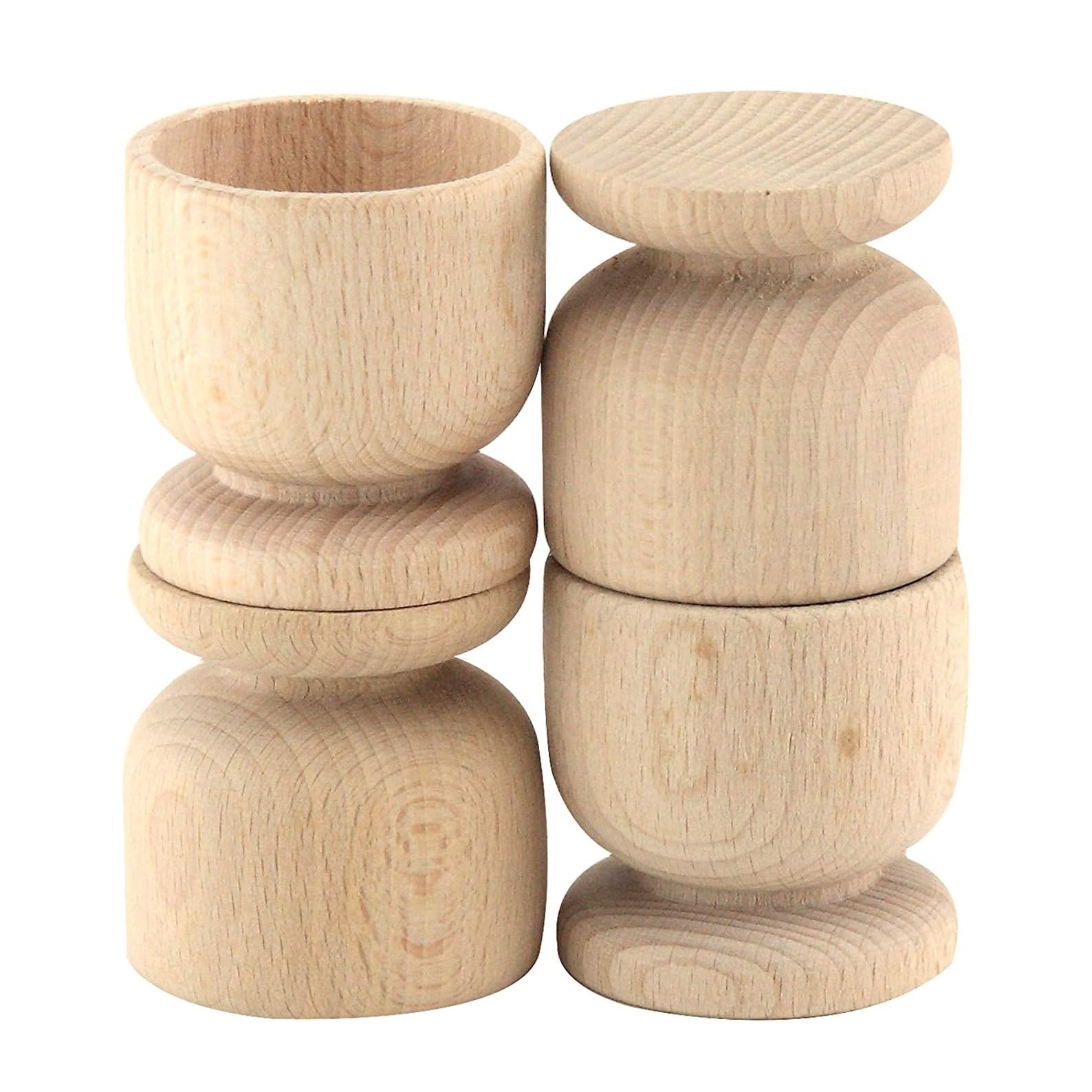 Wooden Egg Cups 4 Pack - Apollo - Egg Cups - Eco Natural Products