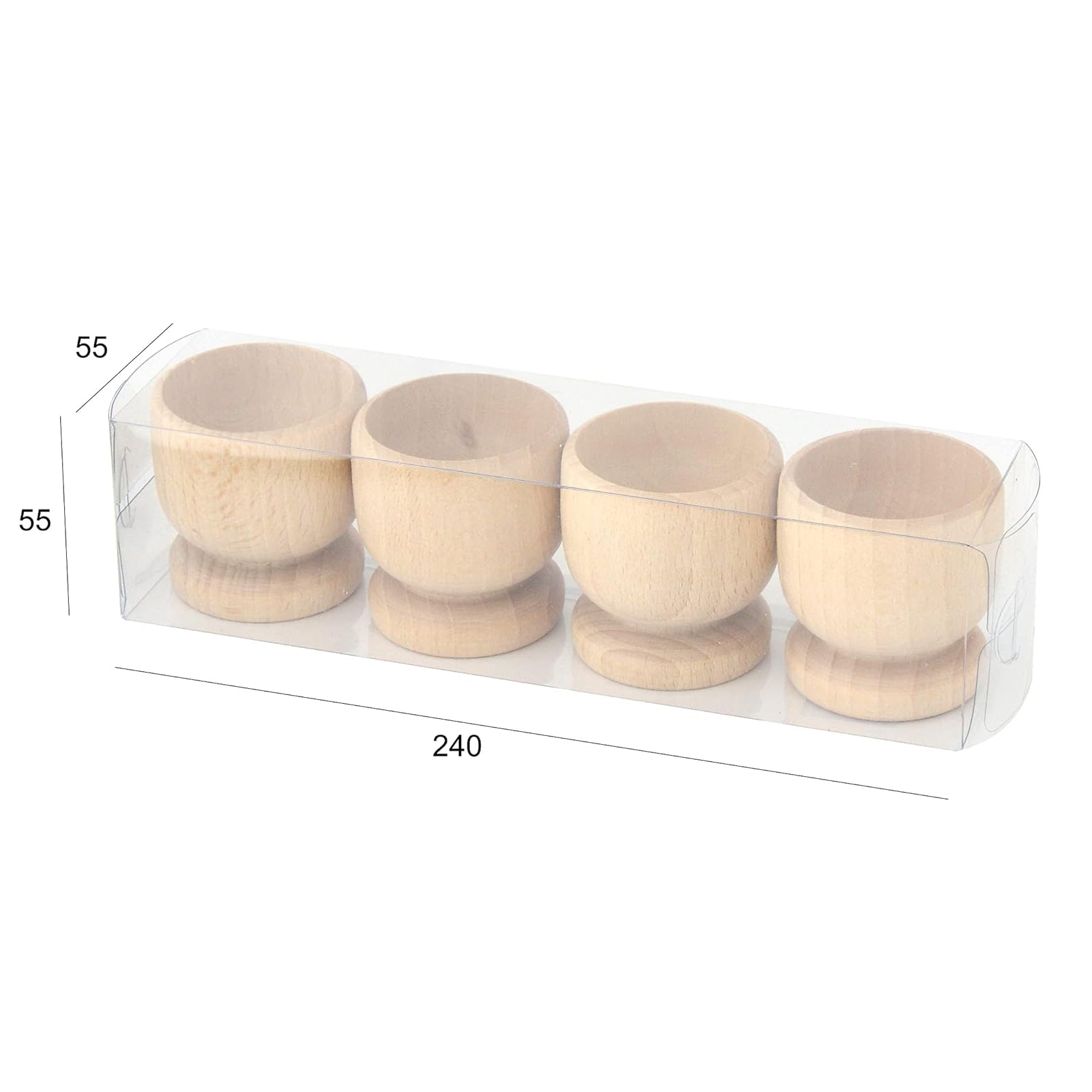 Wooden Egg Cups 4 Pack - Apollo - Egg Cups - Eco Natural Products