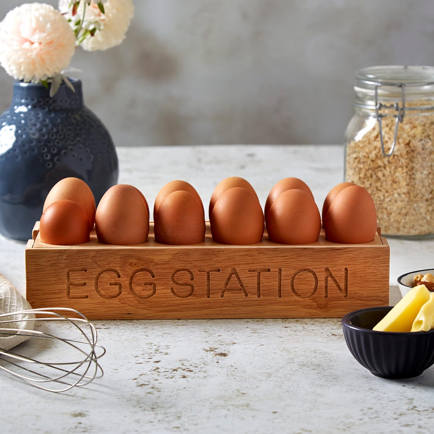 Wooden Egg Station 12 eggs - Apollo - Egg Container - Eco Natural Products