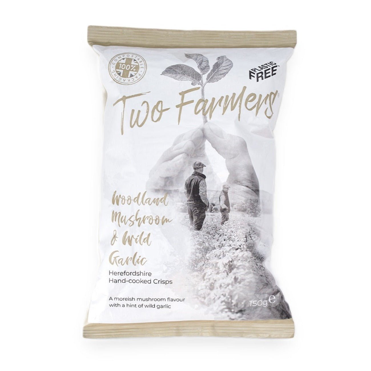 Woodland Mushroom and Wild Garlic Crisps 150g [BLACK FRIDAY] - Eco Natural Products - Two Farmers - Potato Crisps