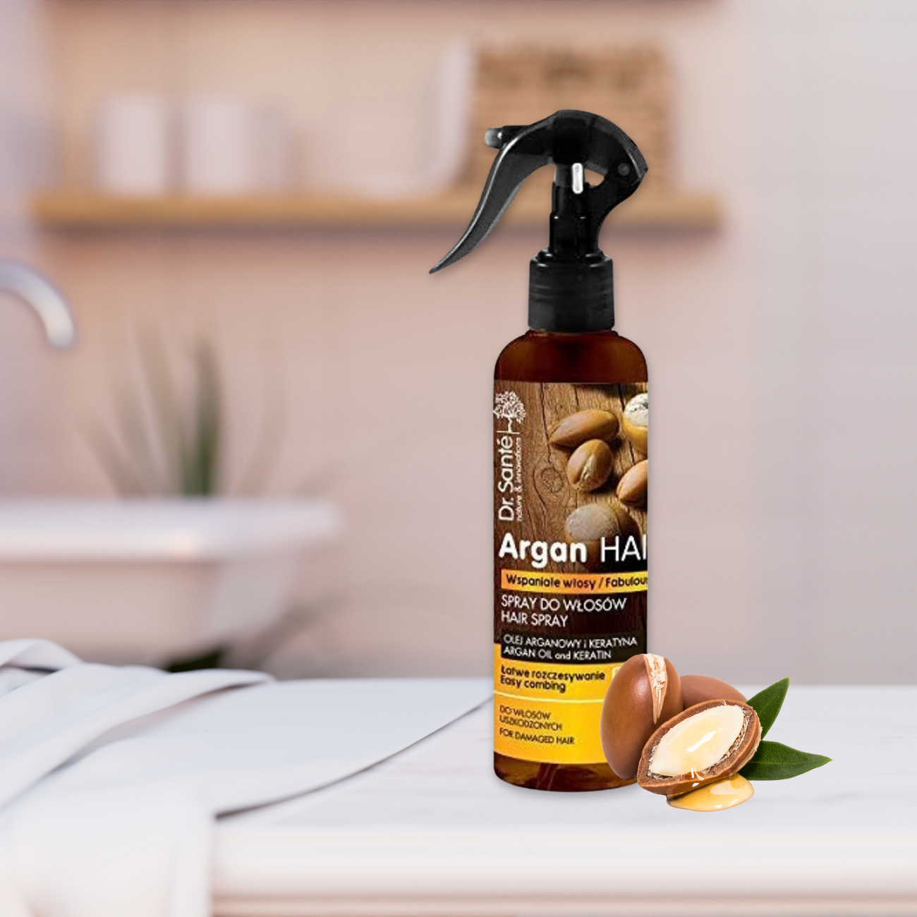 Argan Hair Spray for Damaged Hair with Keratin 150ml