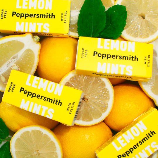 Xylitol Sicilian Lemon Mints 15g - Peppersmith - Mints - Eco Natural Products