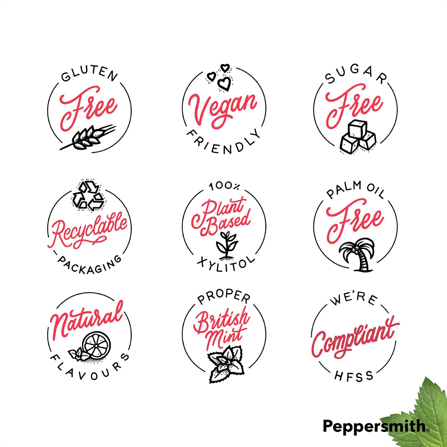 Xylitol Strawberry & Vanilla Pastilles 15g - Peppersmith - Pastilles - Eco Natural Products