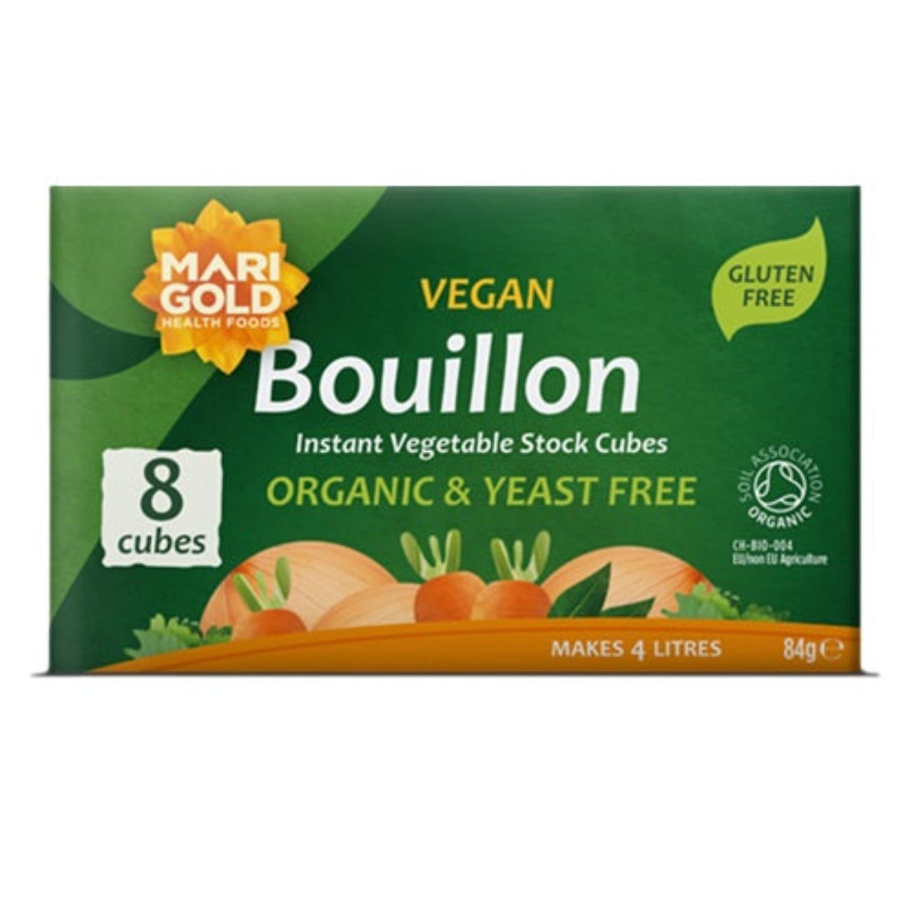 Yeast Free Bouillon 8 Cubes 84g [BLACK FRIDAY] - Eco Natural Products - Marigold - Bouillon Cubes