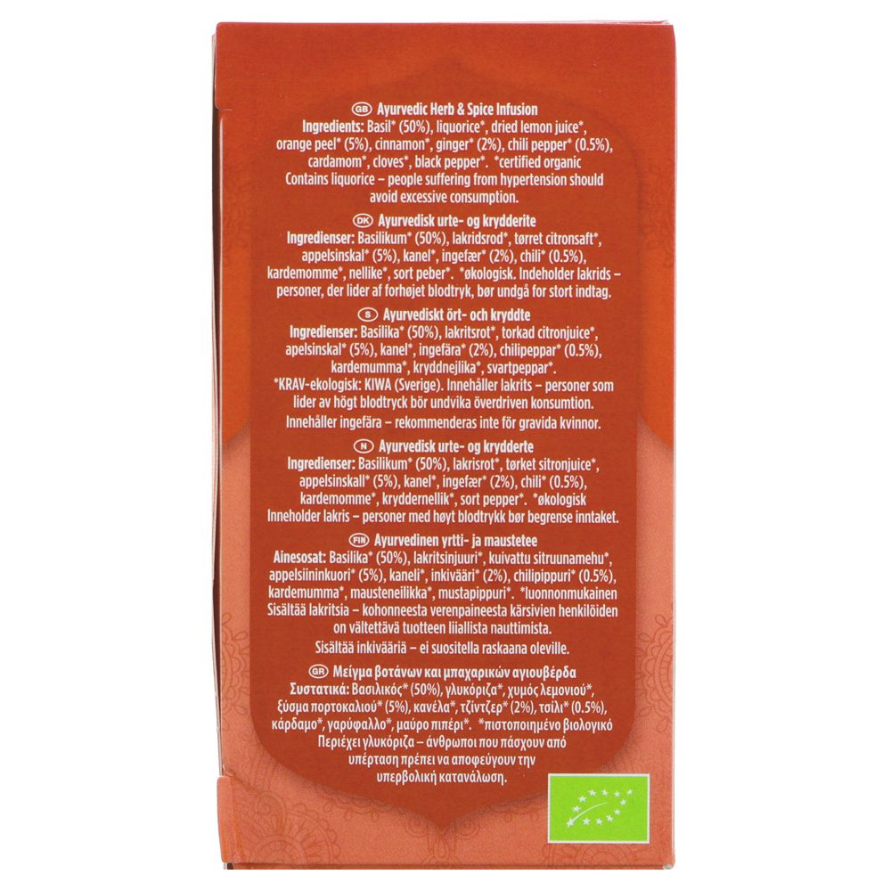 Organic Heartwarming Herbal Tea 17 Bags