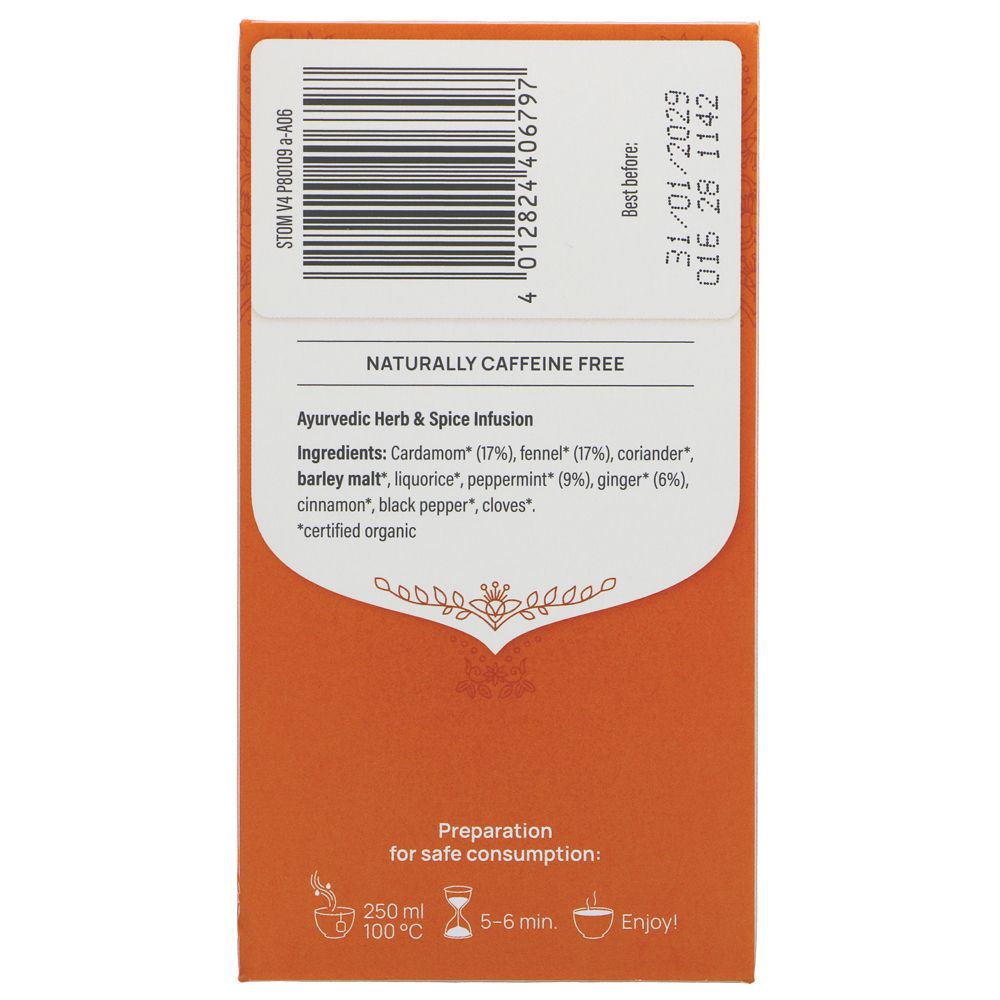 Yogi Tea Organic Stomach Ease Herbal Tea 17 Bags side 1 packaging