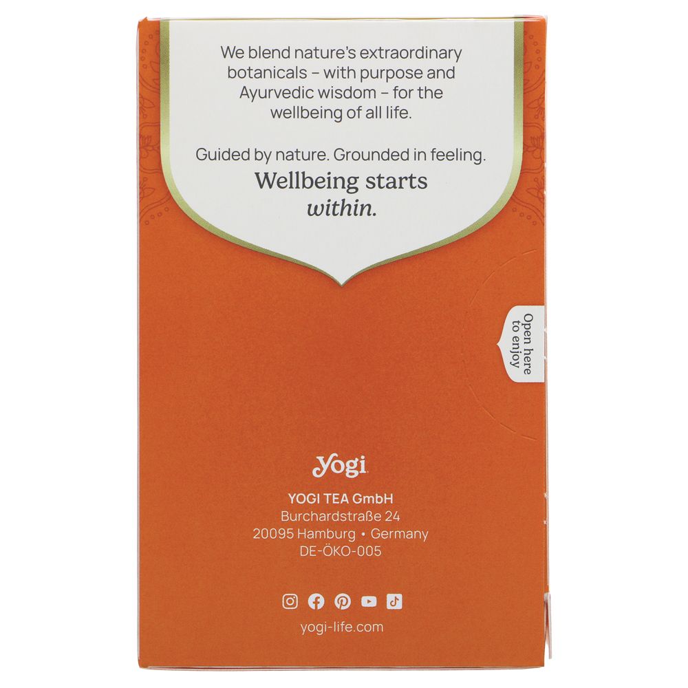 Yogi Tea Organic Stomach Ease Herbal Tea 17 Bags side 2 packaging