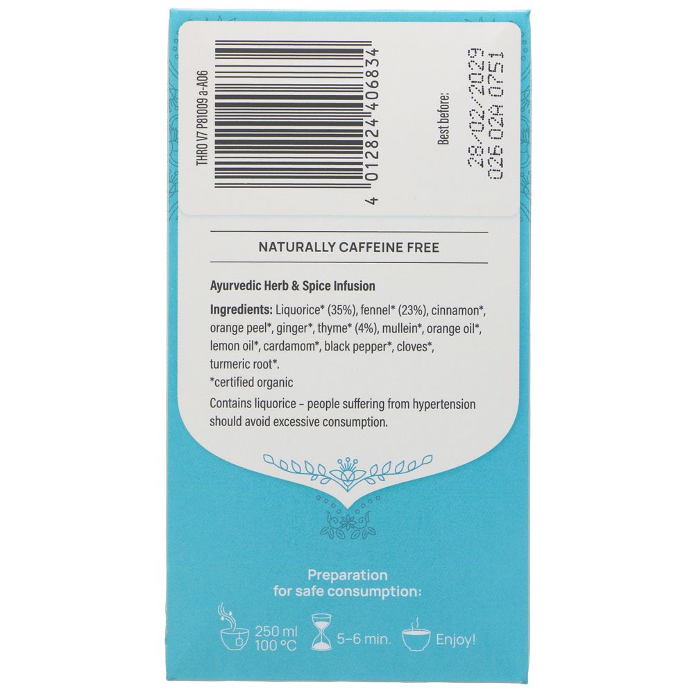 Yogi Tea Organic Throat Comfort Herbal Tea 17 Bags side 2 packaging