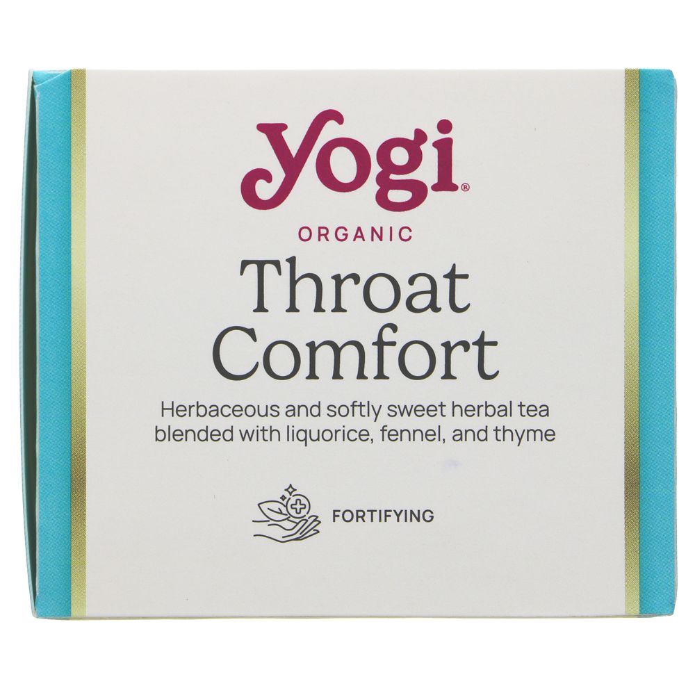 Yogi Tea Organic Throat Comfort Herbal Tea 17 Bags side 4 packaging