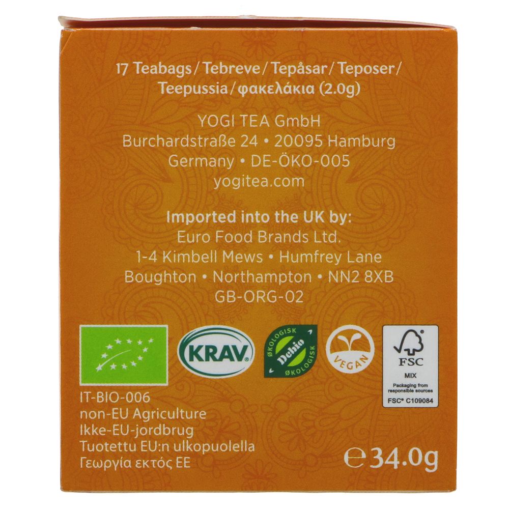 Organic Turmeric Orange Spice Tea 17 bags