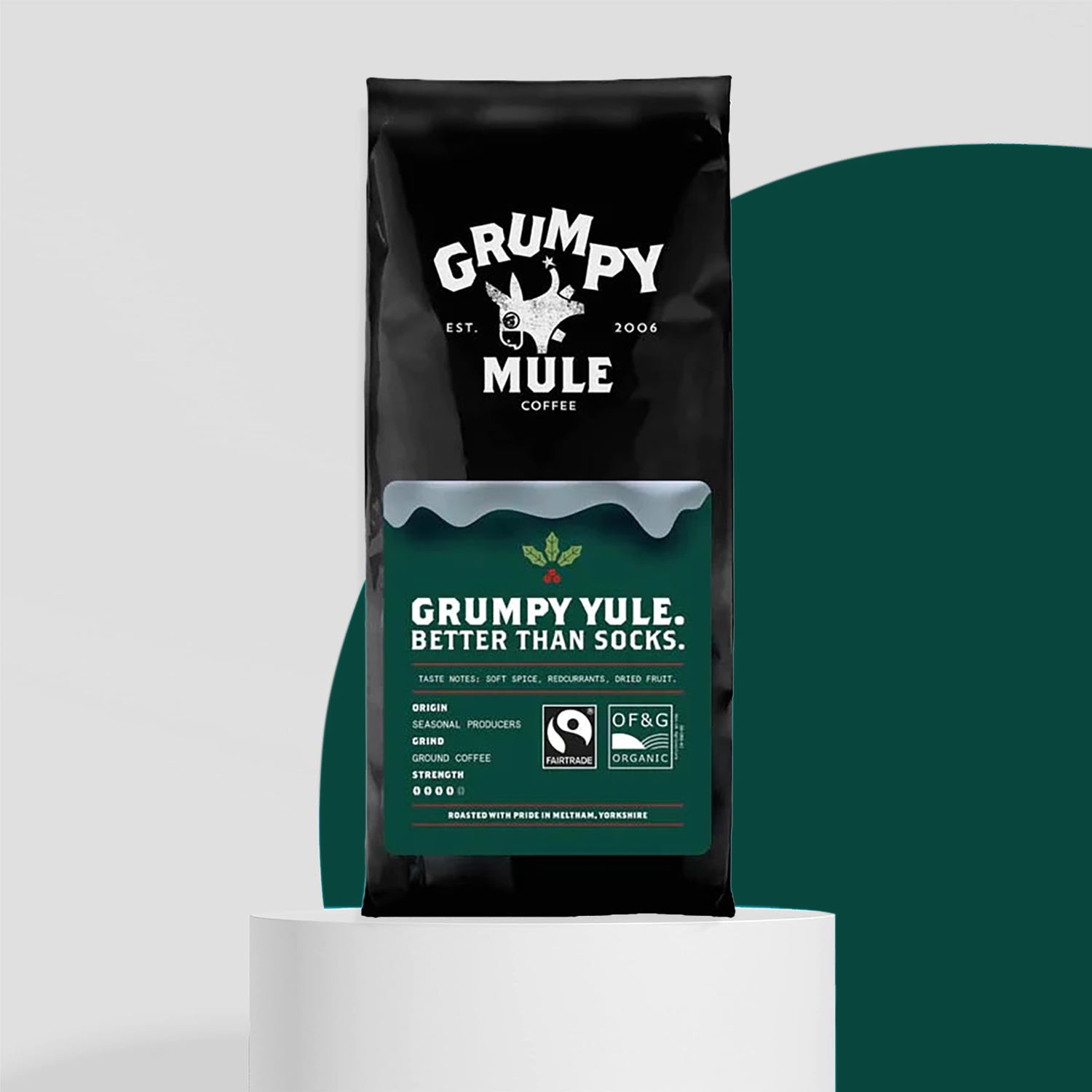 Organic Grumpy Yule Ground Coffee 227g