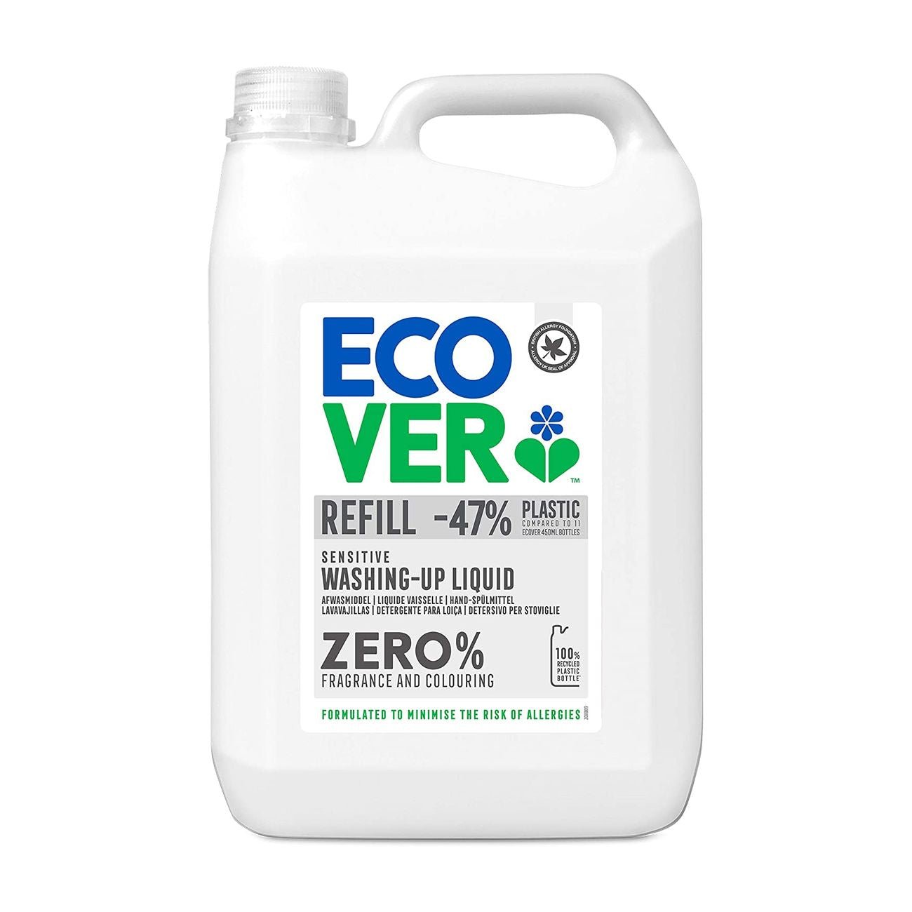 Zero Washing Up Liquid 5l [BLACK FRIDAY] - Eco Natural Products - Ecover - Washing Up Liquid