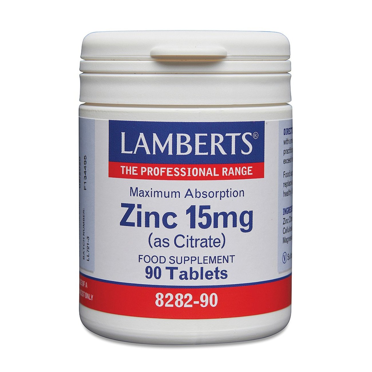 Zinc 15mg 90 Tablets - Lamberts - Food Supplement - Eco Natural Products