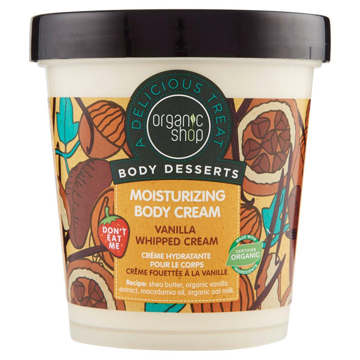 Organic Shop Vanilla Whipped Body Cream (450ml)