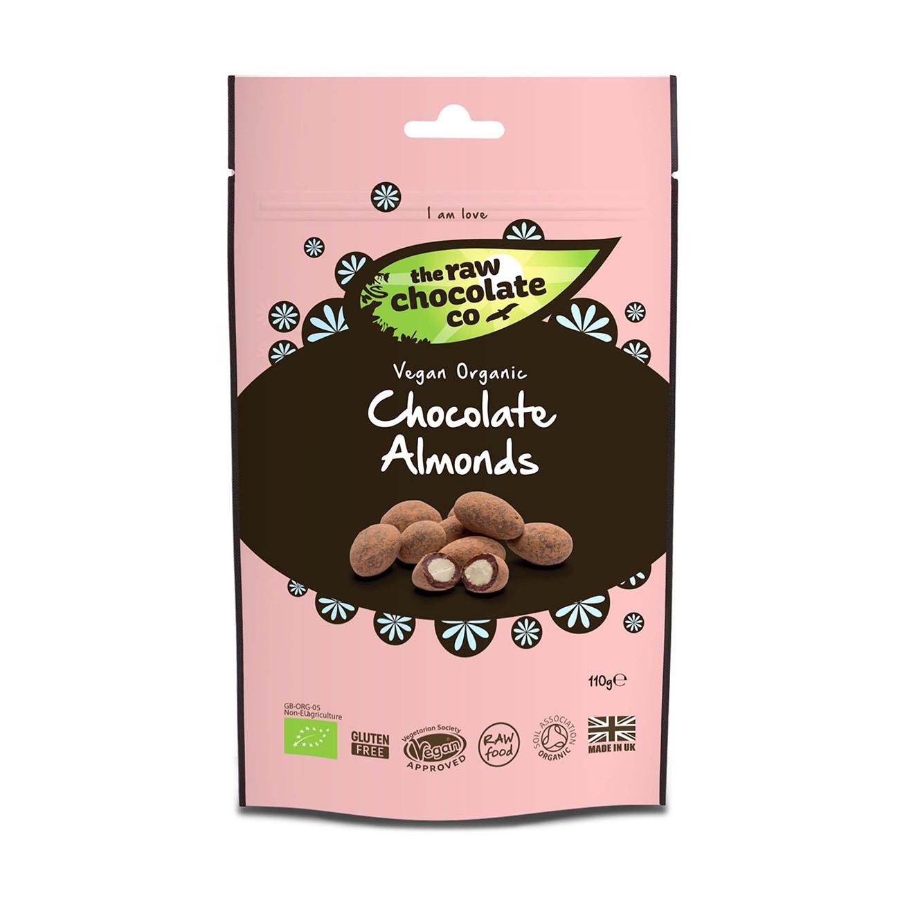 Organic Chocolate Almonds Pouch 110g