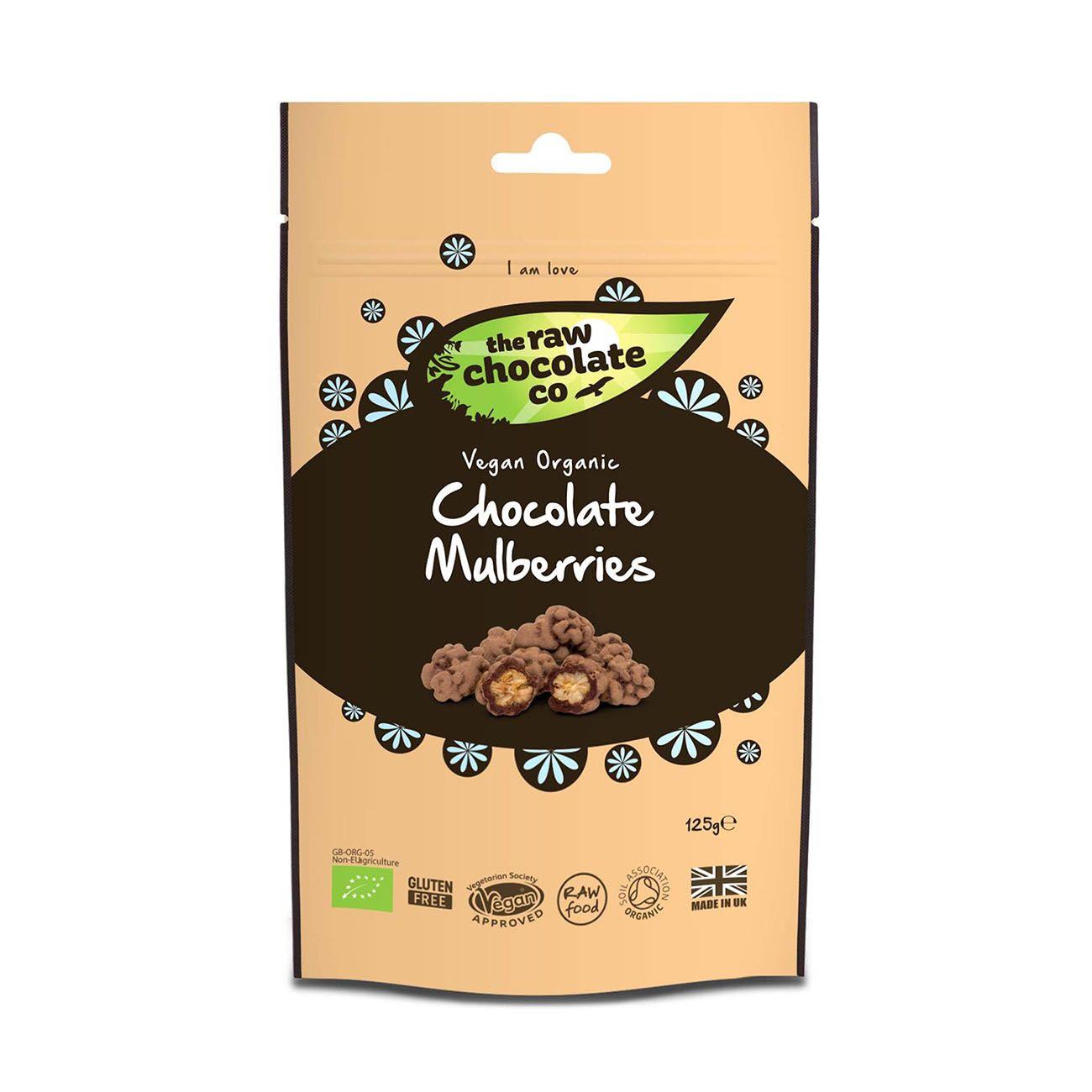 Organic Chocolate Mulberries Pouch 125g